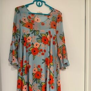 Rifle Paper Co x Paper Crown Floral Print Dress